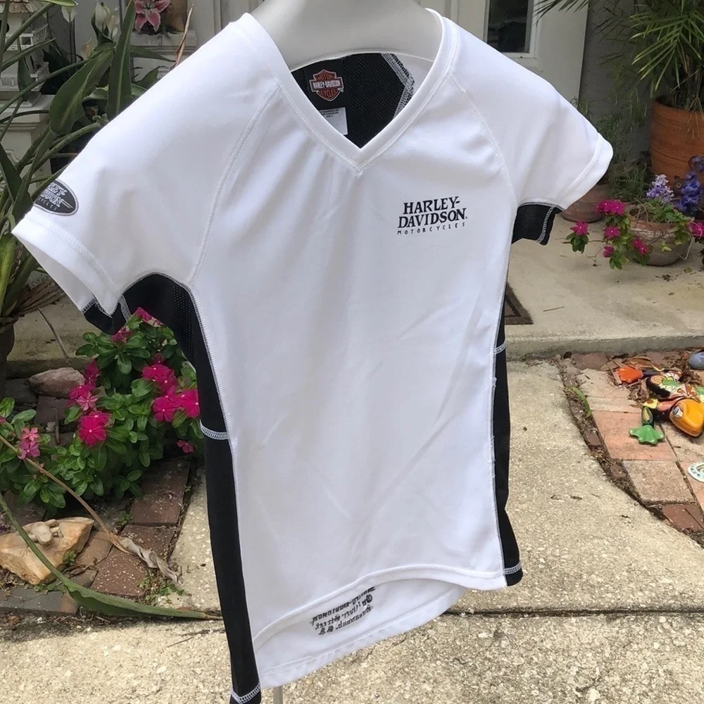 WOMENS White Harley Davidson shirt Savannah Georgia size small - Picture 2 of 9